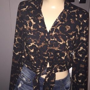 Sexy Animal Print Blouse
